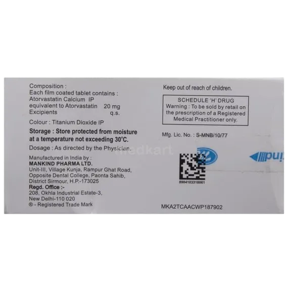 lipikind 20mg tablet 10's